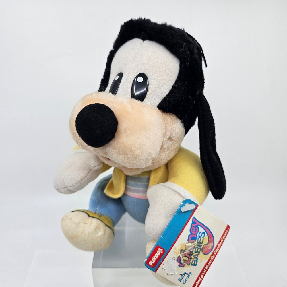 Vintage Playskool Disney Babies Goofy Plush 70280 Yellow Blue Stuffed Toy 1984
